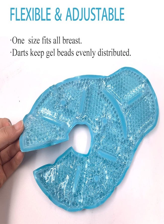 coldchill Reusable Breast Ice Packs, Breast Therapy Pack, Breastfeeding Essentials, for Breastfeeding Relief, Engorgement, Swelling Augmentation, Mastitis, Mastectomy Recovery, 2 Pack (Blue) - Image 3