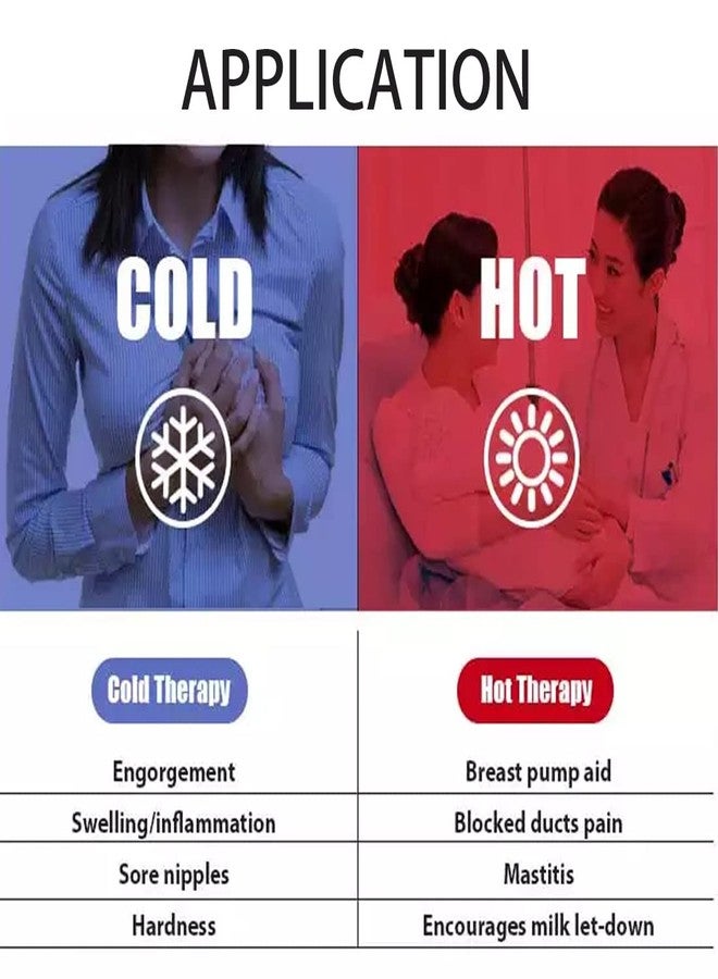 coldchill Reusable Breast Ice Packs, Breast Therapy Pack, Breastfeeding Essentials, for Breastfeeding Relief, Engorgement, Swelling Augmentation, Mastitis, Mastectomy Recovery, 2 Pack (Blue) - Image 5