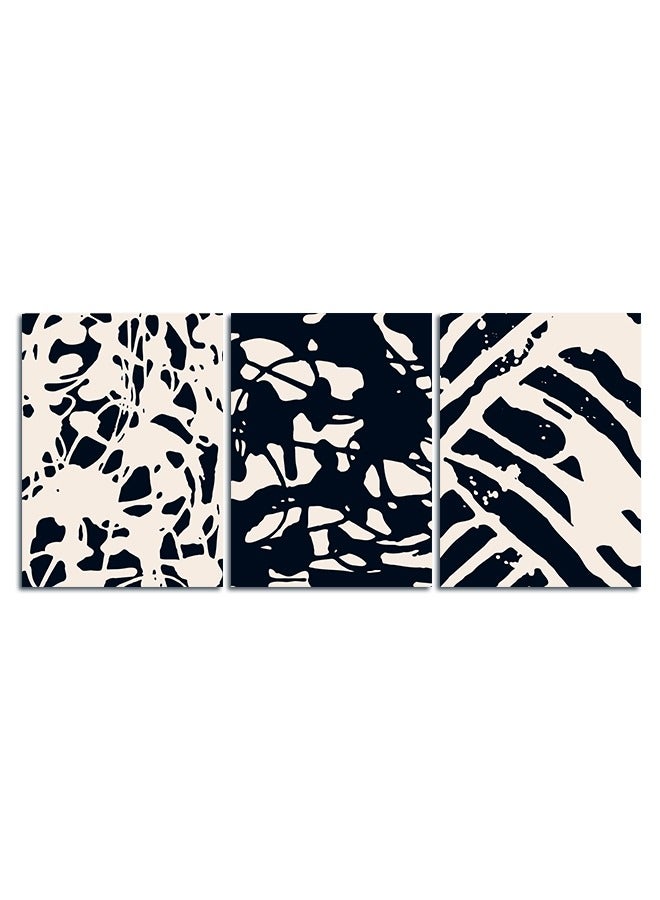 Marktna Set Of 3 Framed Canvas Wall Arts Stretched Over Wooden Frame with an Abstract Design - Image 2