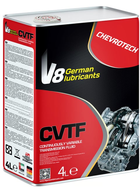 V8 German Lubricants CVTF - High-Performance Continuously Variable Transmission Fluid, 4L