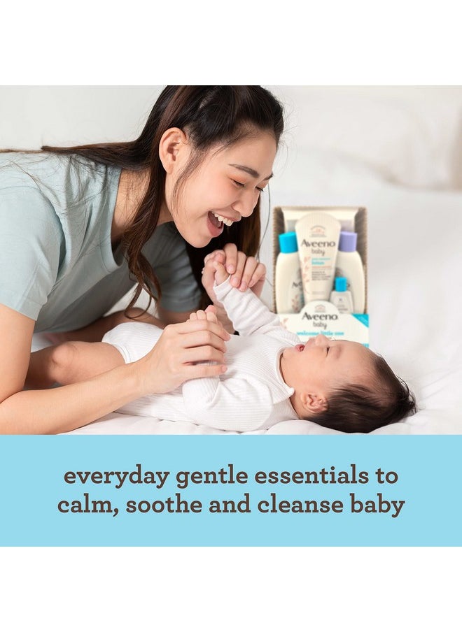 Aveeno Baby Welcome Little One Gift Basket Baby Skincare Set With Baby Body Wash & Shampoo Calming Bath Wash All Over Baby Wipes & Daily Moisturizing Lotion 5 Items  - Image 3