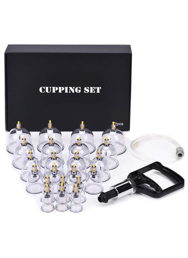 Ru syanl 22-Cup Professional Chinese Acupuncture Points Cupping Hijama Therapy Set with Vacuum Magnetic Pump  - Image 1