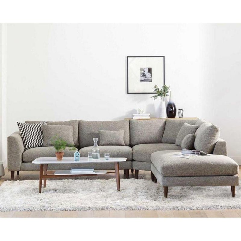 بيتك كنبة زاوية 300×250×90×85 سم - رمادي - Image 1