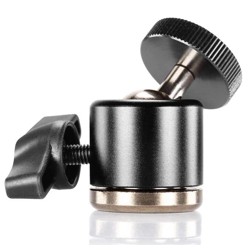 NeewerÂ® Aluminum Alloy 360 Degree Rotating Swivel Mini Ball Head with 1/4" 3/8" Thread Base Mount for DSLR Camera Like Canon,Nikon,Sony/Camcorder/iPhone 6s/6/5S/5/4S/4,Gopro HD Hero 1/2/3/3+/4 - Image 5