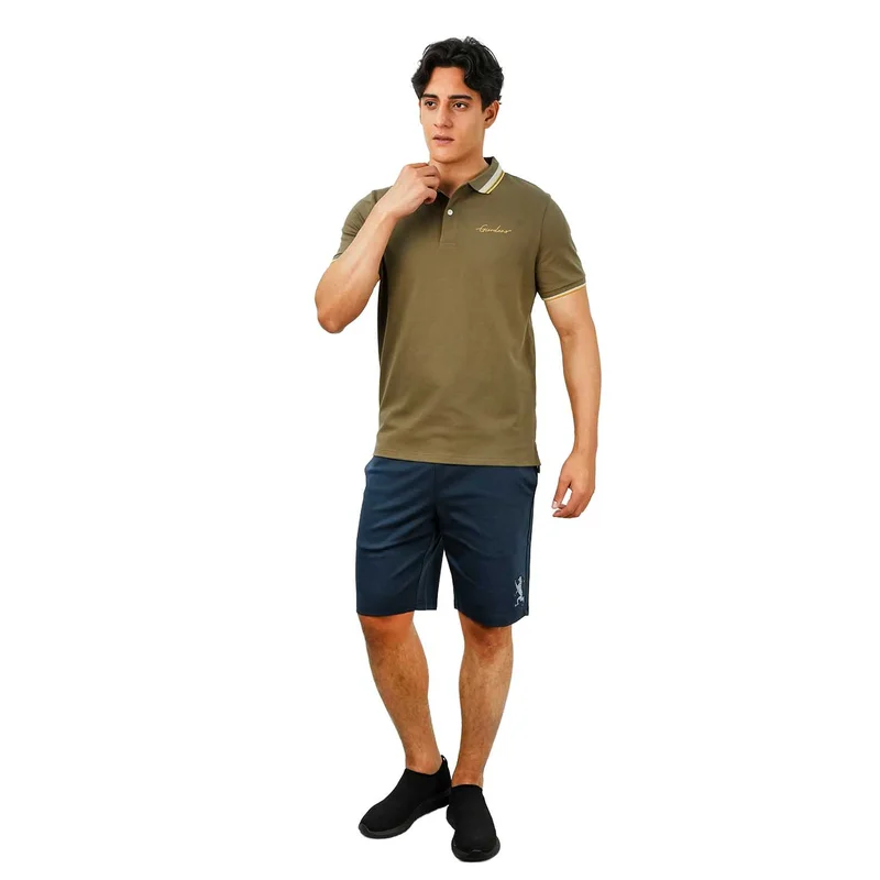 GIORDANO Men's Classic Slim Fit Polo with Signature Embroidery