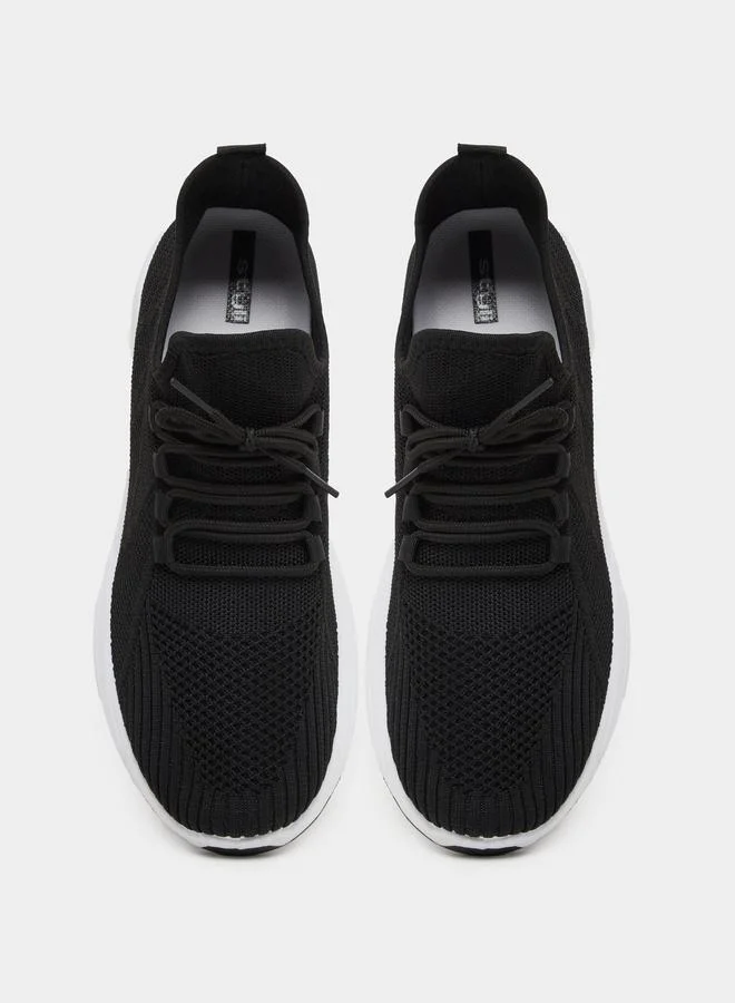 Styli Styli Slip On Sneakers with Lace Up Detail