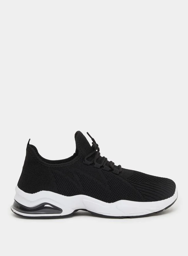 ستايلي Styli Slip On Sneakers with Lace Up Detail