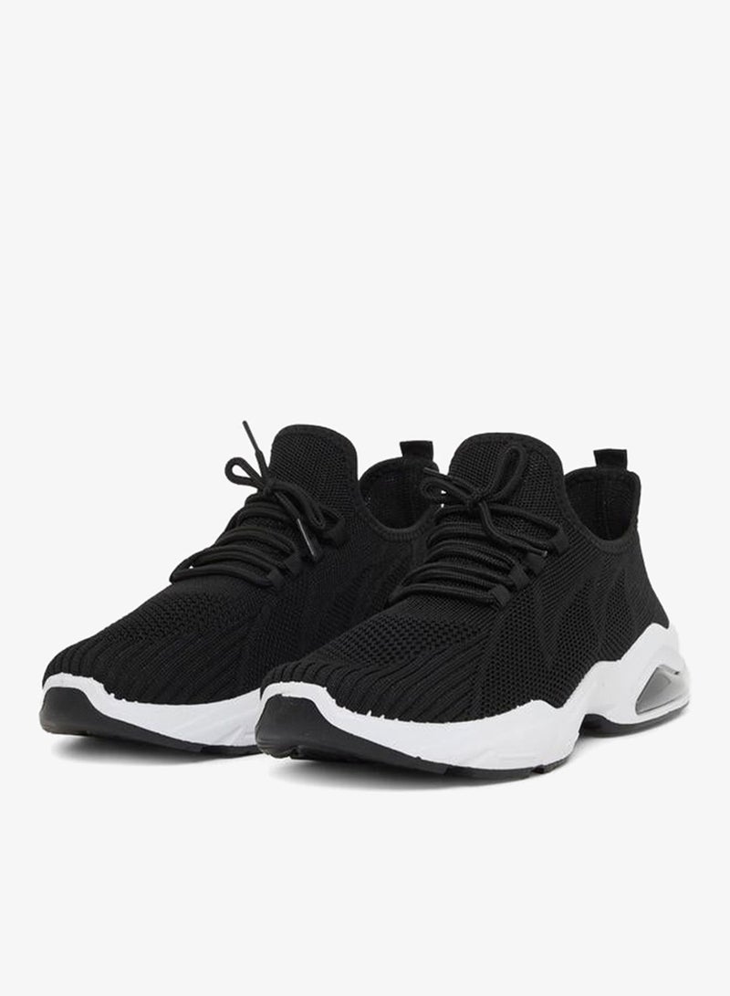 Styli Slip On Sneakers with Lace Up Detail - Image 2