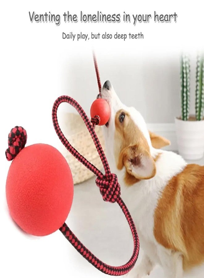 Buildcon 3 Pcs Durable Dog Ball with Rope - Interactive Dog Toys for Large Dogs and Puppies, Tough Dog Rope Toy for Fetch, Tug of War and Teeth Cleaning - Image 5