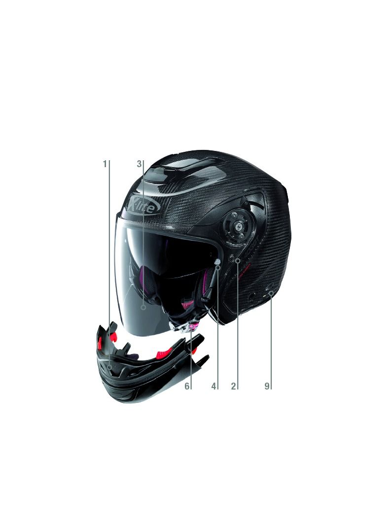 Nolan Nolan X-Lite X-403 GT 01 Ultra Carbon Puro N-Com Motorcycle Helmet XL  - Image 2