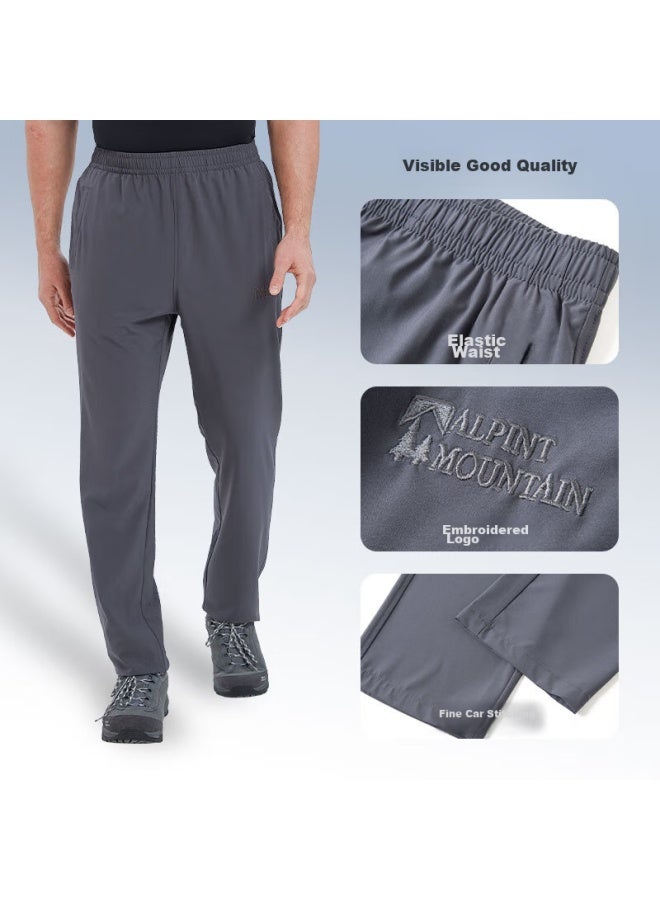 Alpint Mountain Elastic Waist High-elastic Quick-dry Pants For Men, Summer Lightweight Outdoor Breathable Hiking Trousers - Image 3