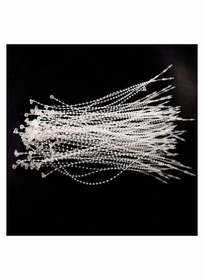 Beaded Loop Tie Fasteners, Snap Lock Pin Beaded Loop Tie Plastic Paper Price Tag Fasteners (1000 pcs 5-in )