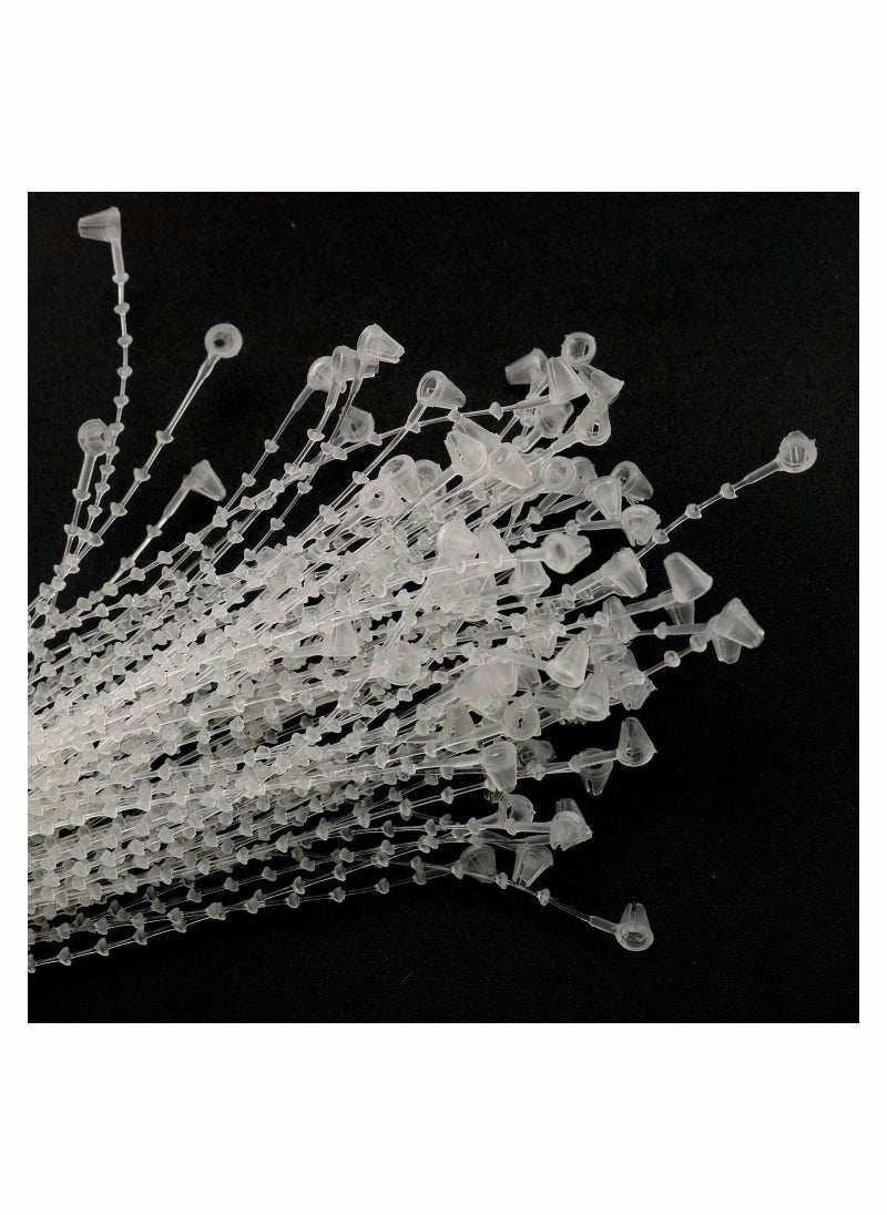 Beaded Loop Tie Fasteners, Snap Lock Pin Beaded Loop Tie Plastic Paper Price Tag Fasteners (1000 pcs 5-in )