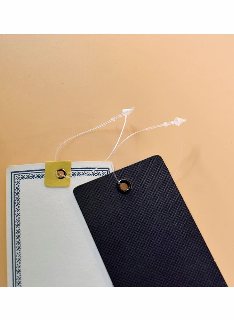 Beaded Loop Tie Fasteners, Snap Lock Pin Beaded Loop Tie Plastic Paper Price Tag Fasteners (1000 pcs 5-in )