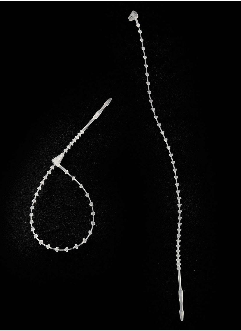 Beaded Loop Tie Fasteners, Snap Lock Pin Beaded Loop Tie Plastic Paper Price Tag Fasteners (1000 pcs 5-in )