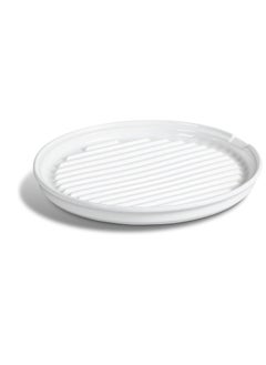 Onemore ONEMORE Bacon Rack Ceramic Bacon Cooker Oven Bacon Maker Microwave Meat Rack for Cooking Crisp Bacon - 10 inch Bacon Plate, White  - Image 1