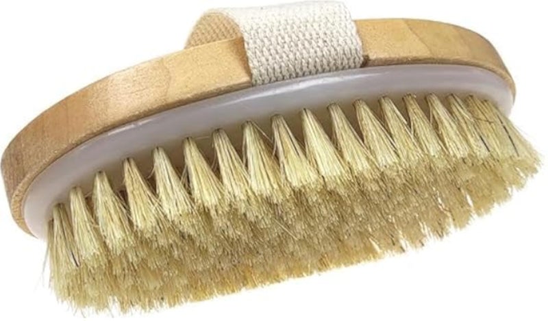 Dry Body Brush for Skin Health and Beauty, Natural Bristles for Removing Dead Skin, Detox, Cellulite, Improve Lymphatic Function, Promote Blood Circulation