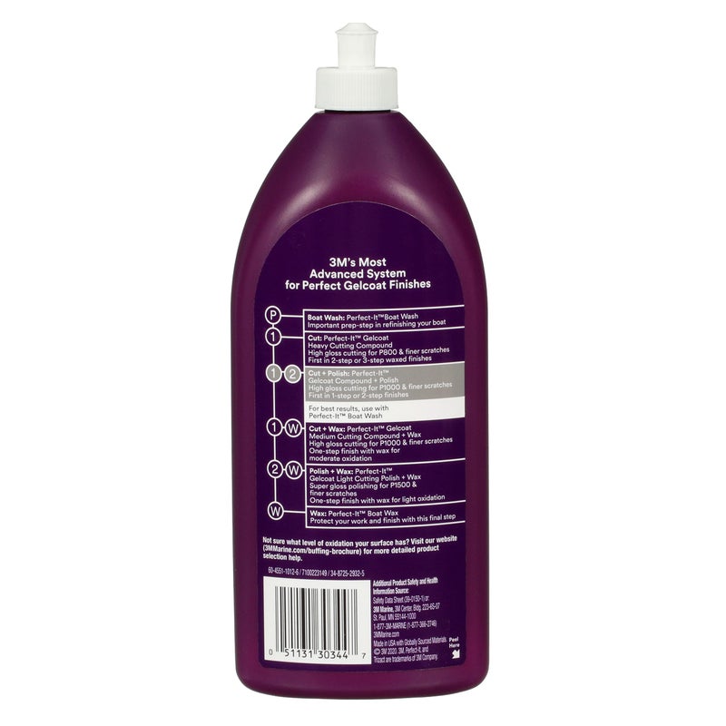 3M Perfect-It Gelcoat Compound + Polish 30344, 1 qt (32 fl oz/946 mL) - Image 3
