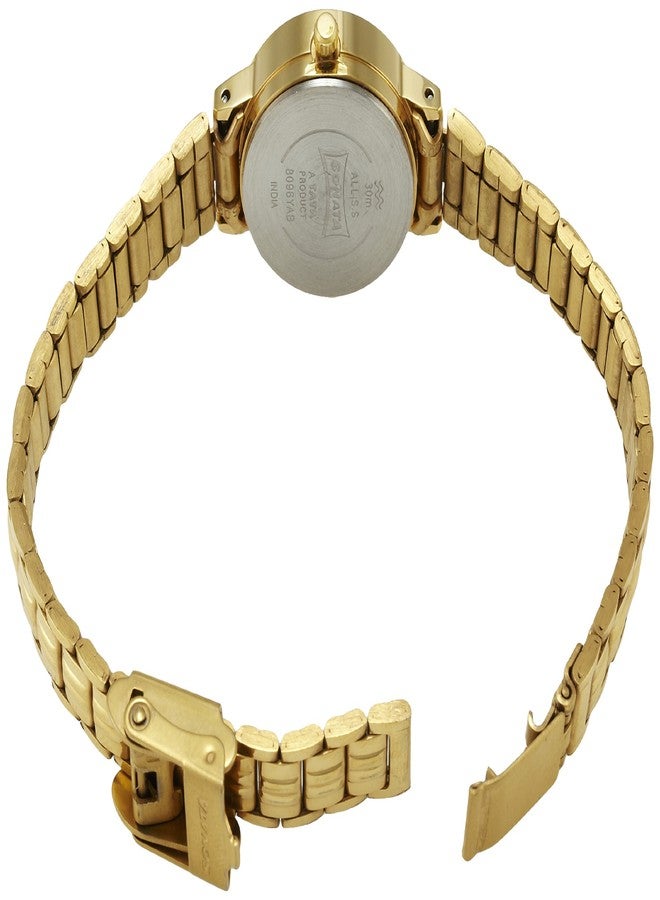 Sonata Quartz Analog White Dial Gold Stainless Steel Strap Watch for Women - NT8096YM01 - Image 2