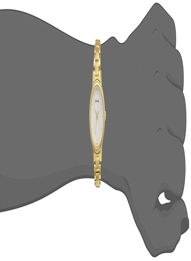 Sonata Quartz Analog White Dial Gold Stainless Steel Strap Watch for Women - NT8096YM01 - Image 4
