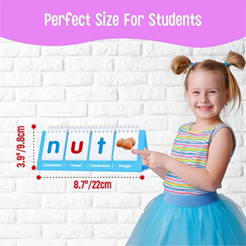 SpriteGru CVC Word Flip Chart - Double Sided 40 Short Vowel Word Flashcards, Freestanding, Educational Learning Tool for School Supplies - Image 4