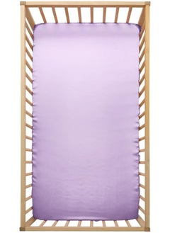 Pro Goleem Pro Goleem Satin Soft Crib Sheet Great for Baby with Sensitive Hair Silky Baby Mattress Sheet Lavender Unisex 52’’x28’’x8’’ Fitted Sheet  - Image 3