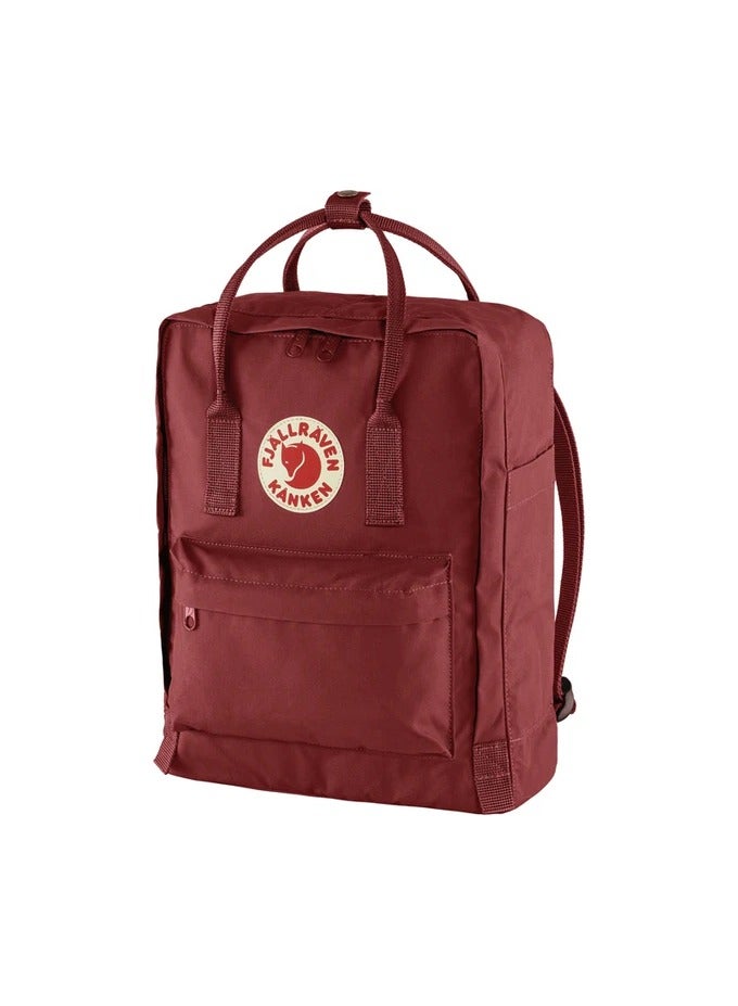 Fjallraven Fjallraven Kanken Classic Casual Backpack School Bag 16 Inches Graphite Burgundy Red  - Image 2