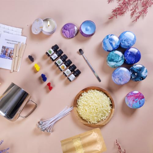 SUPERSUN Candles Making Kit for Adult - Christmas DIY Gift for Kid and Beginner, Includes Beeswax, Essential Oils, Dyes, and More DIY Candle Making Supplies, Crafts for Adults - Image 2
