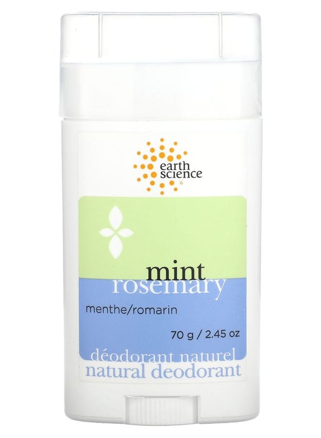 Earth Science Natural Deodorant Mint Rosemary 2.45 oz (70 g)