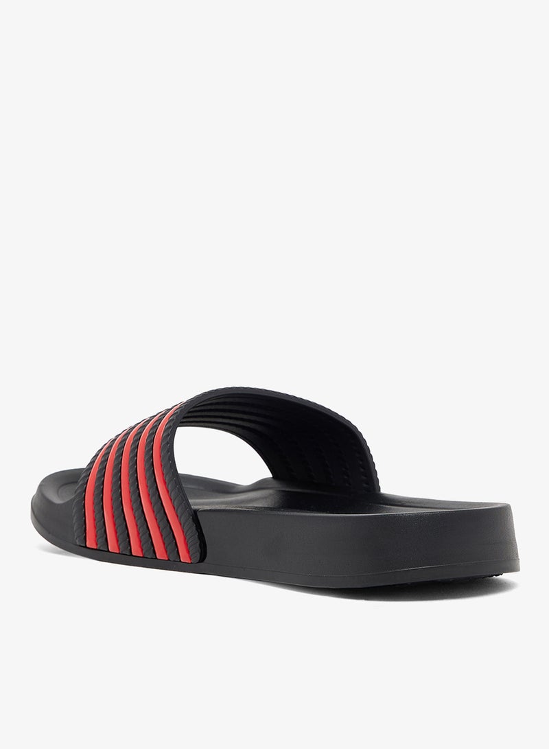Seventy Five Casual Stripes Detail Slides - Image 2