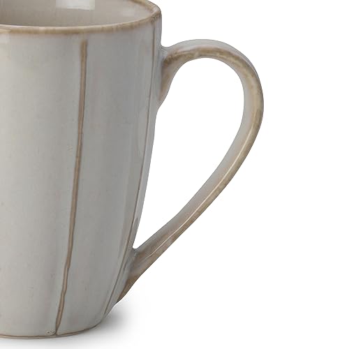 Bodhi House Porcelain Tea and Coffee Large Mug - Set of 2, 300Ml | Glossy Finish | Ideal for Cappuccino, Hot Chocolate, Cocoa and Milk - Chrome White - Image 3