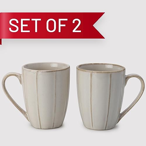 Bodhi House Porcelain Tea and Coffee Large Mug - Set of 2, 300Ml | Glossy Finish | Ideal for Cappuccino, Hot Chocolate, Cocoa and Milk - Chrome White - Image 4