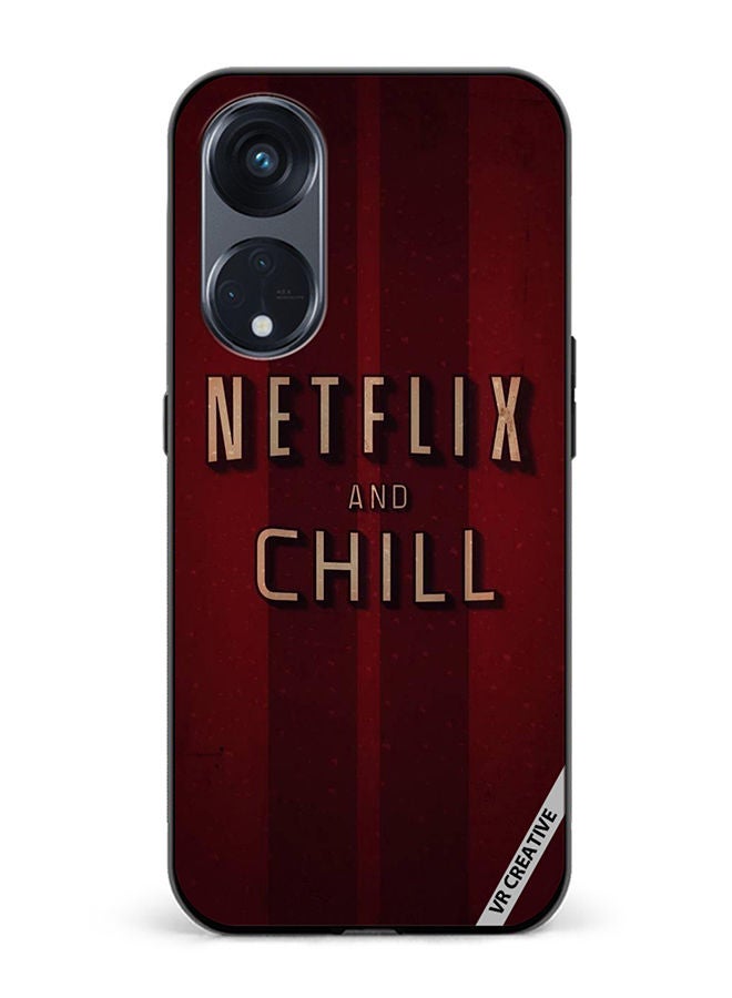 VR CREATIVE Protective Case Cover For Oppo Reno8 T 5G Netflix And Chill Design Multicolour - Image 1