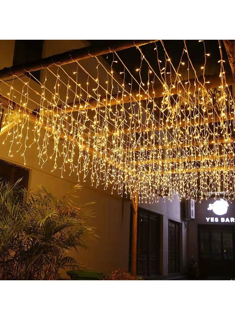 ماركة غير محددة 5M 256 LED أضواء ستائر خارجية، 16.4 قدم × 3.3 قدم أضواء ستائرية مع 8 أوضاع إضاءة للاحتفالات الداخلية وحفلات أعياد الميلاد وحفلات الكريسماس وغرف النوم والشرفات وديكورات السقف (أبيض دافئ)  - Image 5