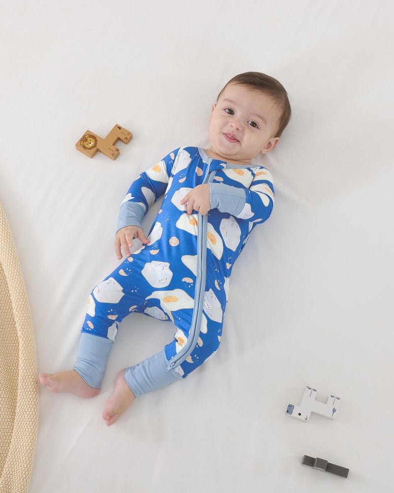 GUISBY Baby Boys' Buttery-Soft Snug Fit Footless Pajamas, Viscose from Bamboo Baby Pajamas, 2-Way Zipper PJs, 3-6 Months - Image 5