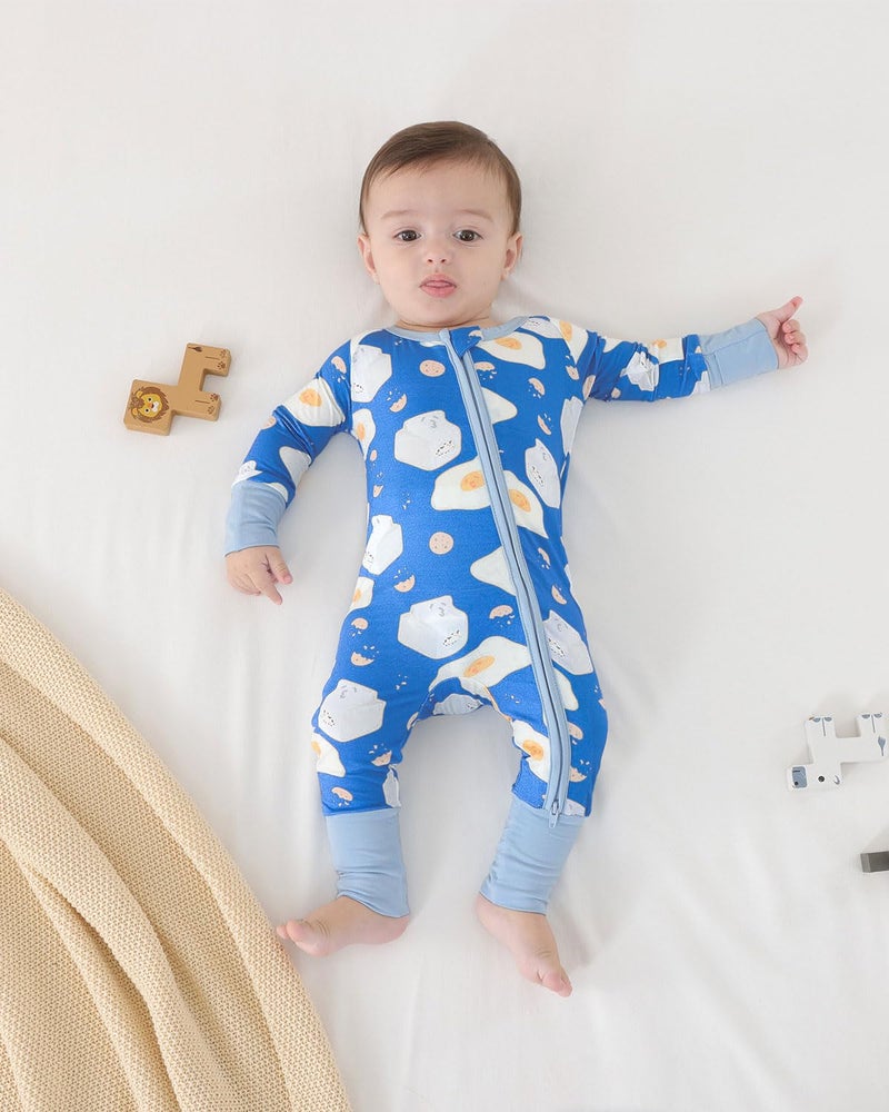 GUISBY Baby Boys' Buttery-Soft Snug Fit Footless Pajamas, Viscose from Bamboo Baby Pajamas, 2-Way Zipper PJs, 3-6 Months - Image 3