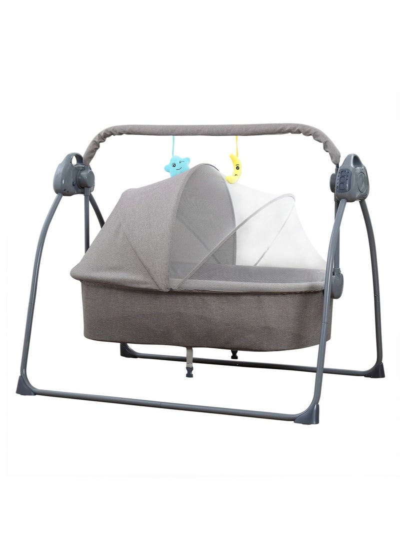 WALALLA Automatic Electric Baby Swing Cradle and Rocking Bouncer Bed Crib with Adjustable Speed, Bluetooth Music, Pillow and Pad - Image 2