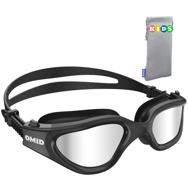 OMID Kids Swim Goggles, P2mini Polarized Swimming Goggles Comfortable for Age 6-14 - Image 1