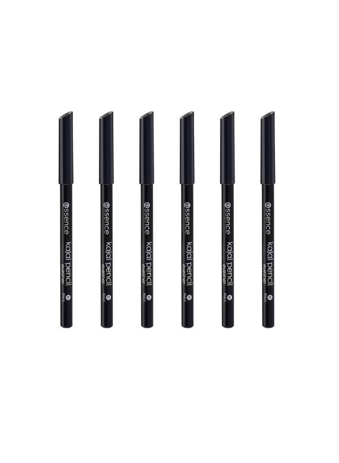 Essence Kajal Pencil 01 Black | Smooth Glide Eye Pencil | Long Lasting Waterproof Kajal | Easy to Apply & Blend | Smudge Resistant Matte Finish | Everyday Eye Makeup Essential | 1g 01 Black Bundle 6 pieces - Image 1