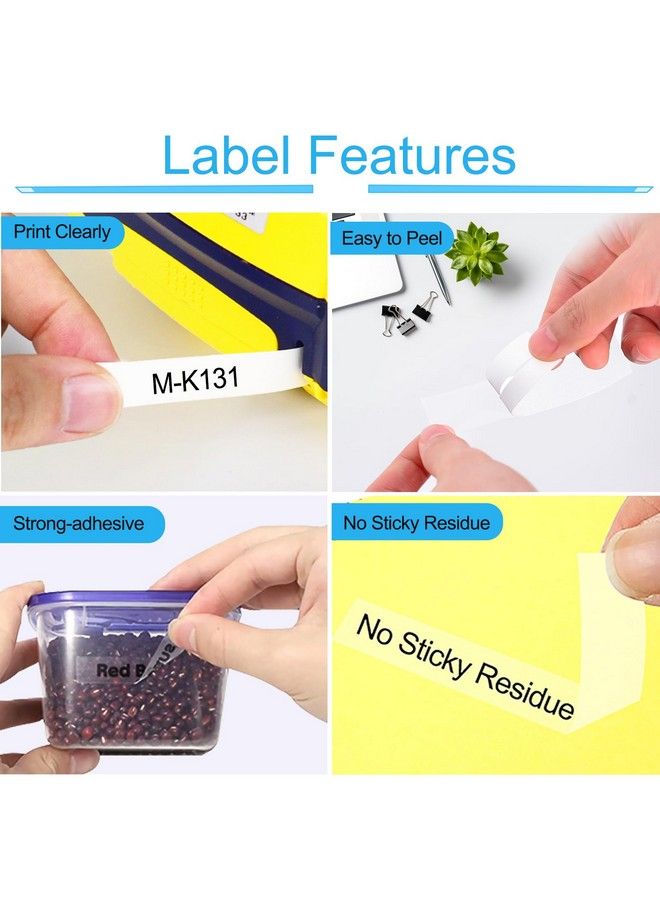 SuperInk 4 Pack Compatible For Brother Ptouch M Tape Mk131 Mk131 M131 0.47 Inch 12Mm 1 2'' Black On Clear M Label Tape For Ptouch Pt100 Pt45 Pt55 Pt65 Pt70 Pt80 Pt85 Pt90 Label Maker Refills - Image 5