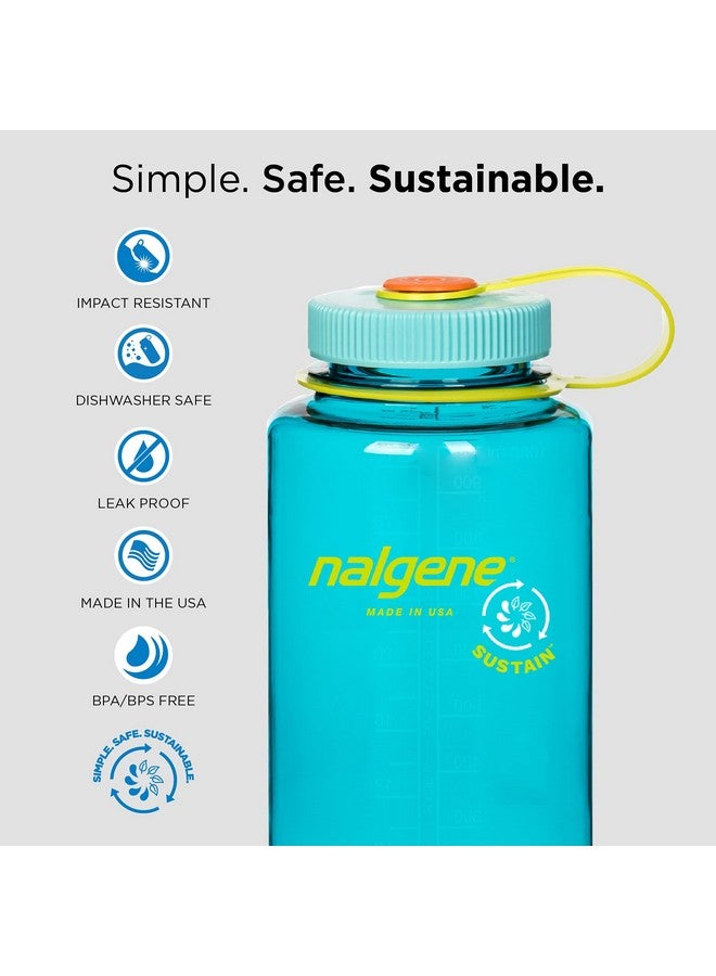 Nalgene Tritan Wide Mouth Bpafree Water Bottle Pear 33 Oz - Image 2