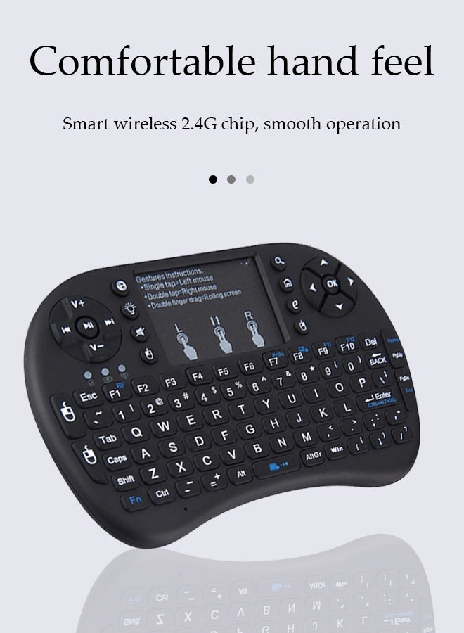Mini Wireless Multi-media Keyboard Touch Pad Mouse Combo Air Mouse Remote Touchpad Use Dry Battery for Android TV Box PC Wireless Keyboard - Image 5
