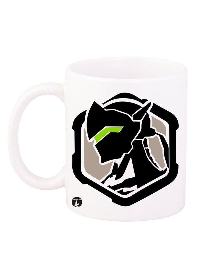 RYN Overwatch Game Printed Mug White/Black/Green 11ounce