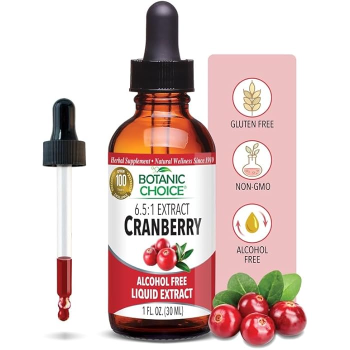 Botanic Choice Alcohol Free Liquid Extract Herbal Supplements, Cranberry, 1 Ounce - Image 1