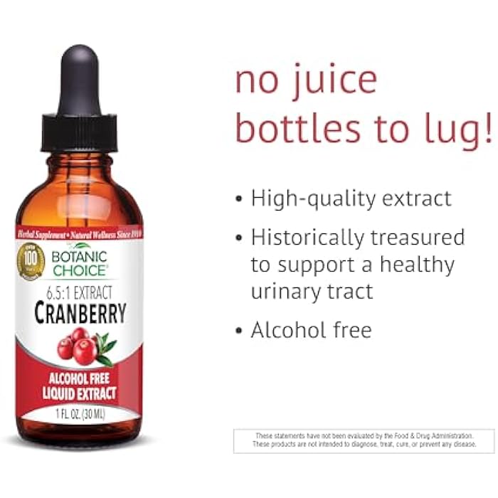 Botanic Choice Alcohol Free Liquid Extract Herbal Supplements, Cranberry, 1 Ounce - Image 3