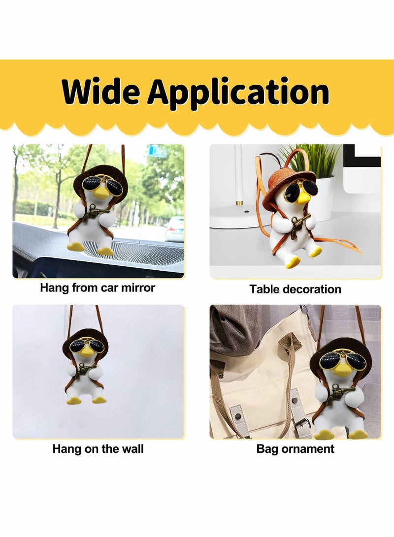 Loquat Swing Duck Car Ornament, Cute Duckling Automotive Rearview Mirror Interior，Pendant for Indoor Room Home Decor - Image 4