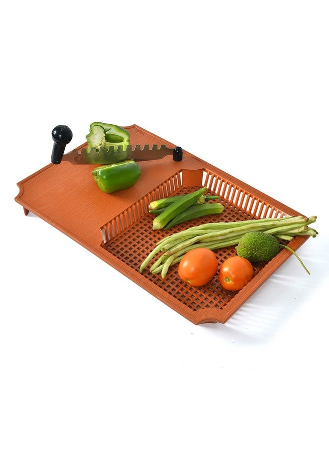 ANJALI Anjali - CW01 Cut-N-Wash Delux Chopping Board, Brown, Wooden - Image 4