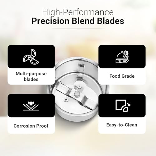 V-Guard Citius 750 Watt Juicer Mixer Grinder for Kitchen | 3 Year Motor Coverage by V-Guard | 4 Jars | Juicer, Wet, Chutney & Dry | Sturdy Juicer Jar | Precision Blend SS Blades | Black - Image 5