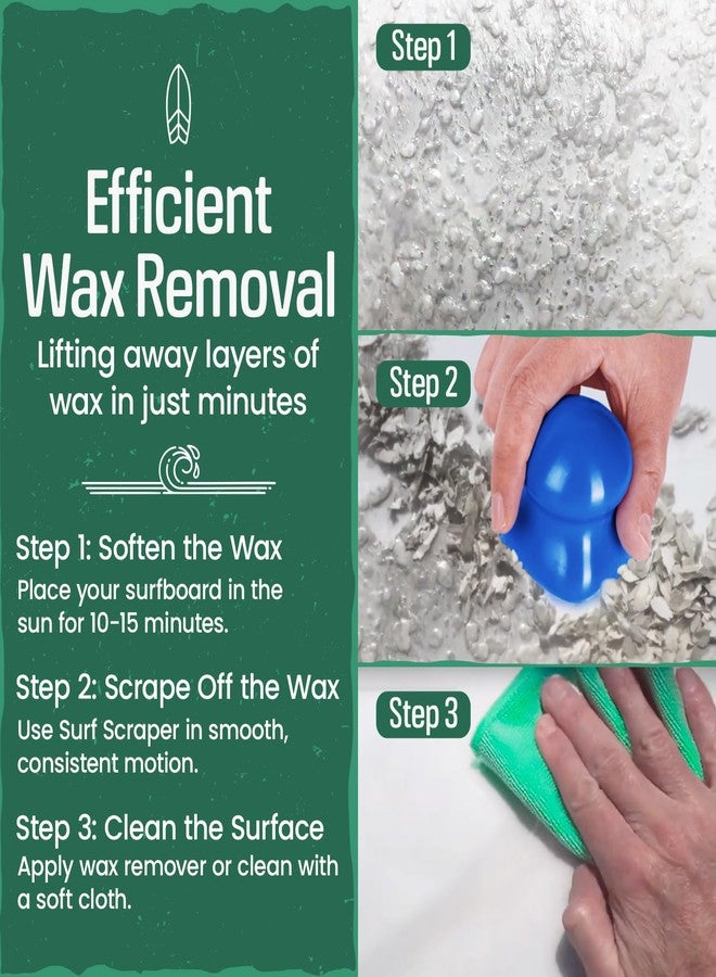 Samorillo [2 Pack] Surf Scraper Wax Remover Tool - Quick & Effective Wax Removal For Surfboards - Ergonomically Designed To Fit Comfortably In Your Hand - Remove Board Wax in Minutes - Works On Dings & Dents - Image 4