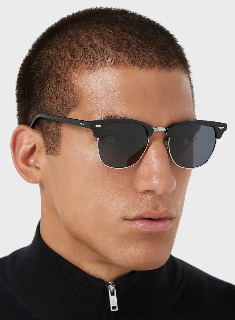 Robert Wood Polarized Lens Classic Clubmaster Sunglasess